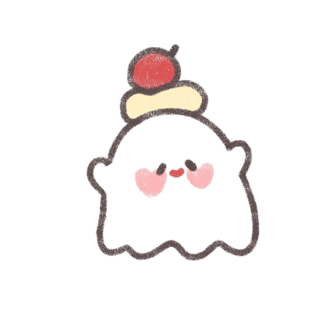 手绘超可爱的小幽灵微信头像