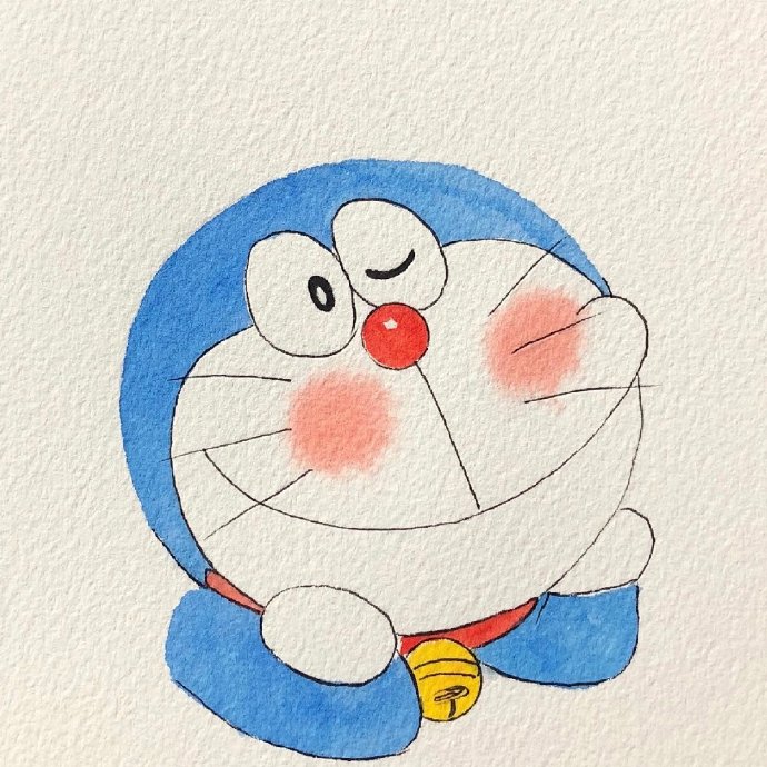 蓝胖子哆啦A梦可爱手绘头像