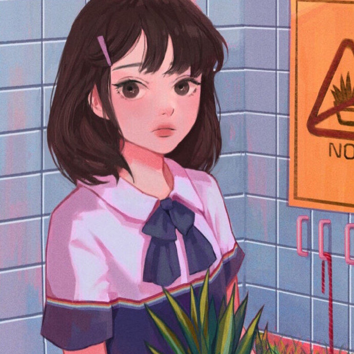 少女插画个性微信头像