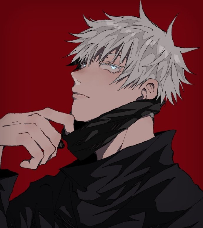 手绘超帅五条悟微信头像