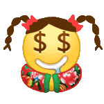 扎着小辫子穿着花棉袄的黄脸微信表情包