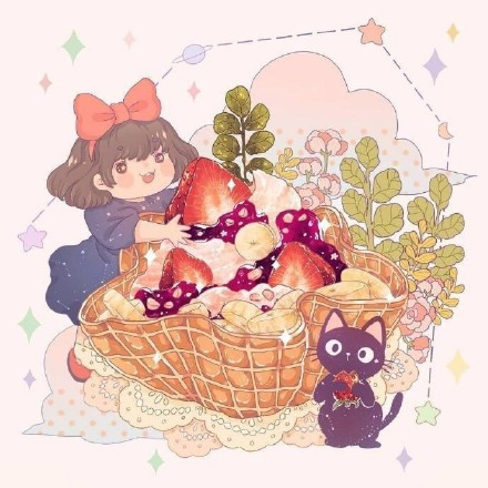 治愈系宫崎骏系列作品手绘插画微信素材图片