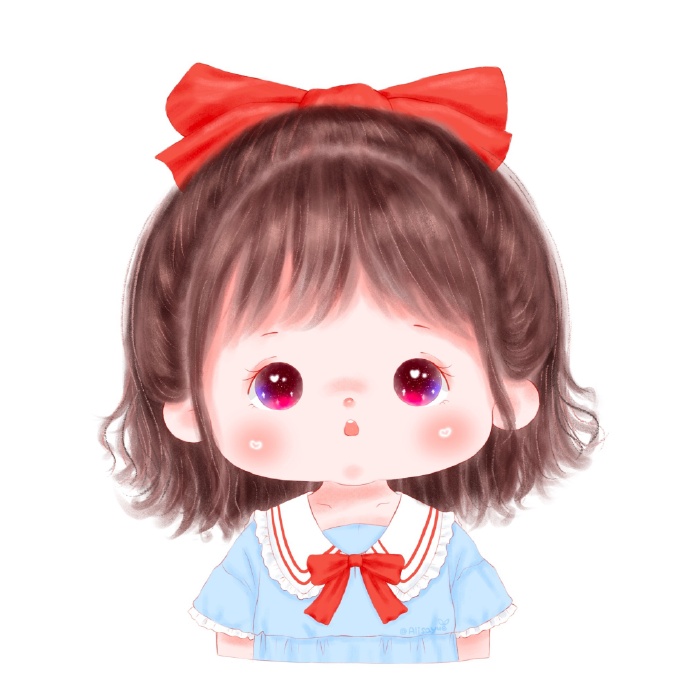 超可爱萌娃手绘情侣微信头像