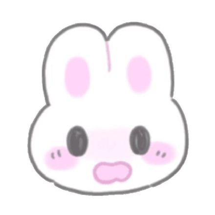 手绘呆萌兔微信头像