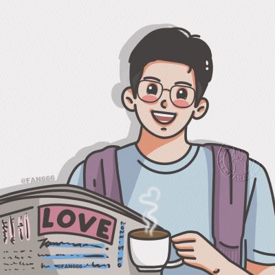 又甜又可爱的插画情侣头像