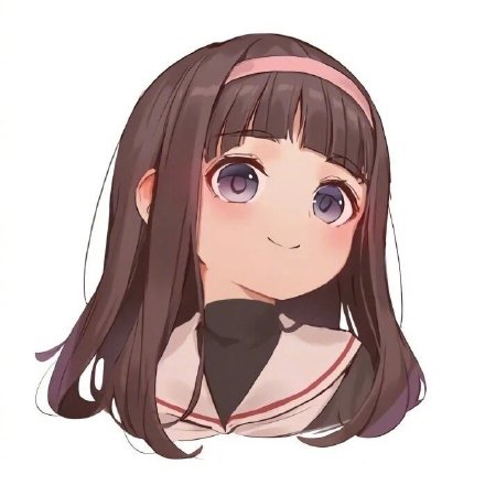 手绘二次元动漫女孩微信头像