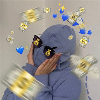 满眼都是钱的可爱微信头像