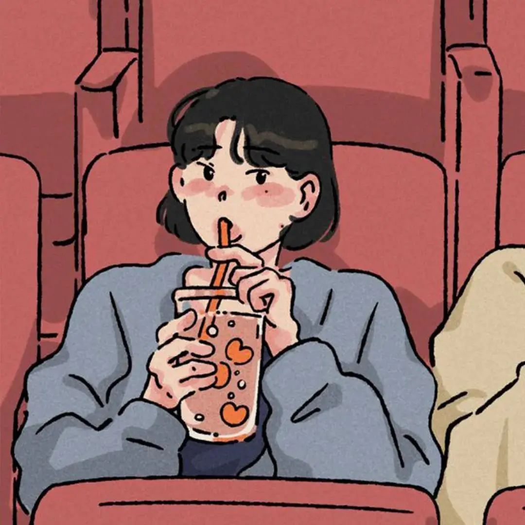 手绘好看的情侣微信头像